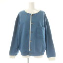 【中古】6 ROKU BEAUTY&YOUTH B&Y ロク ビューティーアンドユース COTTON URAKE PIPING CARDIGAN カーディガン 羽織り パイピング 長袖 青 ブルー /KO ■OS レディース 【ベクトル 古着】 250130(4)