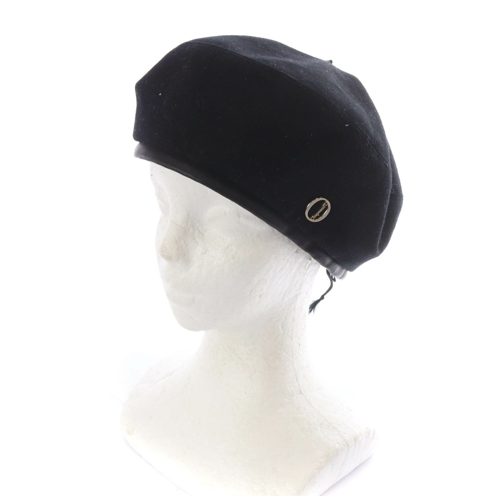 【中古】シャポードオー Chapeau d' O ウールベレー帽 帽子 黒 ブラック /SR28 ■SH レディース 【ベクトル 古着】 250221