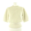 【中古】ミースロエ MIESROHE 23SS パフスリーブチャンキー ニット セーター 半袖 F ホワイト /HK ■OS ■SH レディース 【ベクトル 古着】 250217