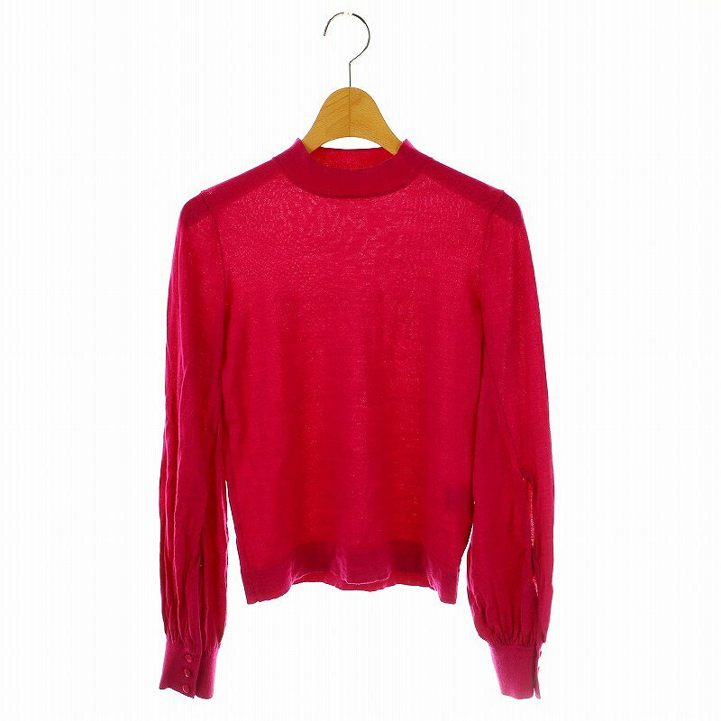 【中古】アナイ ANAYI 23AW ウールシルク袖スリットハイネック プルオーバー ニット セーター 長袖 36 ..