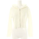 【中古】マーリエパーエフデ Maglie par ef-de ジップアップパーカー クロップド 9 オフホワイト /DO ■OS レディース 【ベクトル 古着】 250225