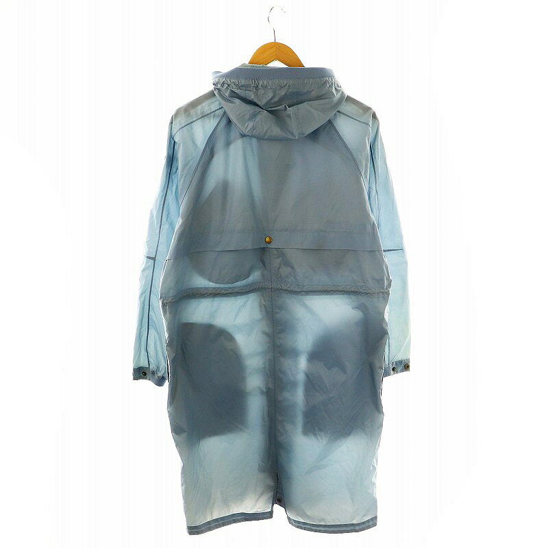 【中古】エルカ elka レインコート ロング ジップアップ S ライトブルー /DO ■OS メンズ 【ベクトル 古着】 250221