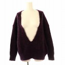 【中古】サクラ SACRA 23AW エクストラファイン アルパカモヘア ニットプルオーバー セーター 長袖 38 パープル /DF ■OS レディース 【ベクトル 古着】 250220