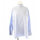 【中古】シンゾーン Shinzone FRILL NECK SHIRT オーバーサイズブラウス 長袖 34 ライトブルー 19AMSBL55 /DO ■OS レディース 【ベクトル 古着】 250221(4)
