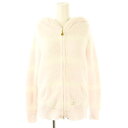 【中古】ジェラートピケ gelato pique パーカー ルームウェア ジップアップ ボーダー 靴下付き F ピンク ホワイト /ES ■OS レディース 【...