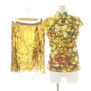【中古】ヴィヴィアンタム VIVIENNE TAM archive セットアップ パワーネットマオカラー フレンチスリーブブラウス フレアスカート 1 マルチカ...