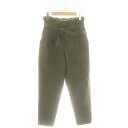 【中古】フランシュリッペ franche lippee ブラック black テーパードパンツ ベルト付き M カーキ /MI ■OS レディース 【ベクトル 古着】 250305(4)