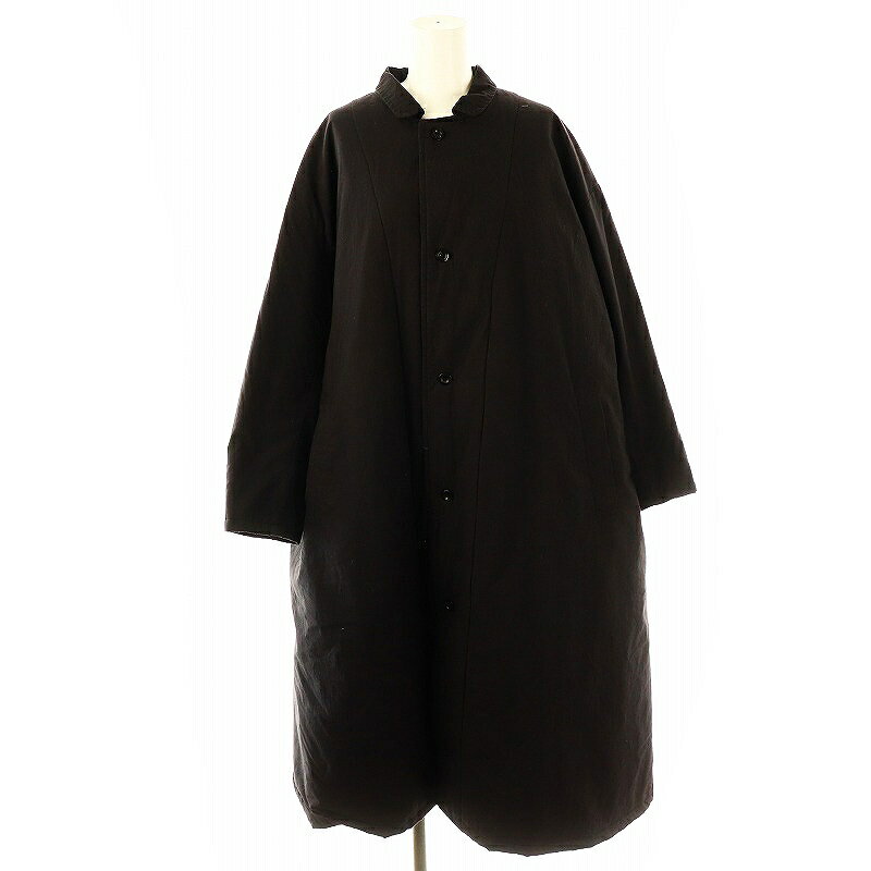 【中古】ヤーモ YARMO × 6 ロク ROKU QUILTED LAB COAT 中綿コート アウター ビッグシルエット ブラック /DF ■OS レディース 【ベクトル 古着】 250227