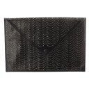 【中古】アライア ALAIA ラウンドスタッズ 装飾クラッチバッグ 黒 ブラック /SR17 ■SH レディース 【ベクトル 古着】 250227
