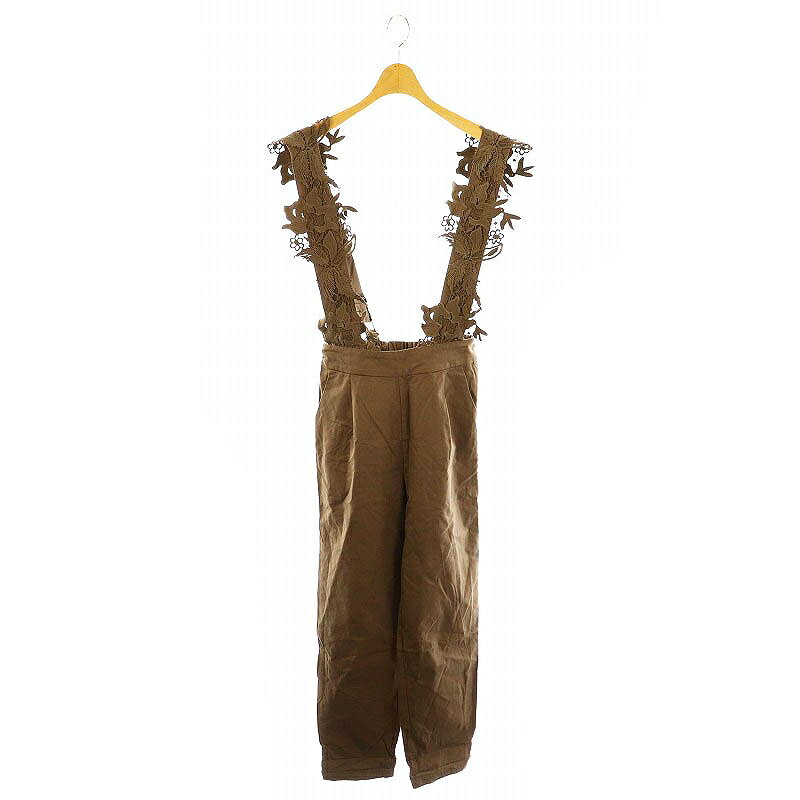 【中古】アメリヴィンテージ Ameri VINTAGE MOTIF LACE PANTS オールインワン サロペット パンツ M モカブラウン /MI ■OS レディース 【ベクトル 古着】 250303