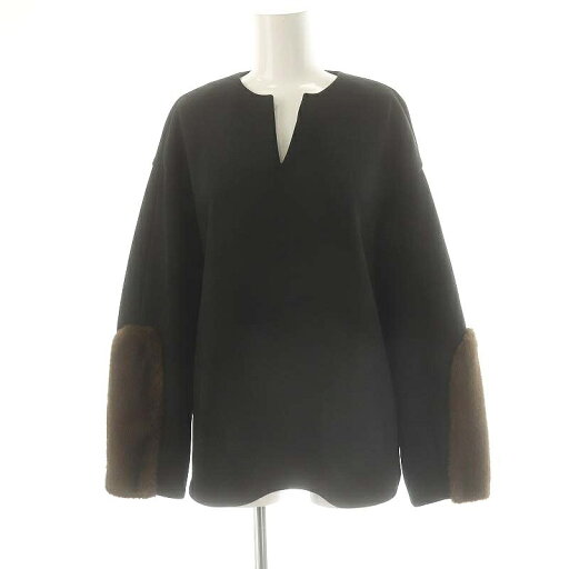 【中古】アドーア ADORE 23AW フェイクファーラインジャージーカットソー ノーカラースキッパー 38 黒 /MI ■OS レディース 【ベクトル 古着】 250305 【中古】アドーア ADORE 23AW フェイクファーラインジャージーカットソー ノーカラースキッパー 38 黒 /MI ■OS レディース 【ベクトル 古着】 250305