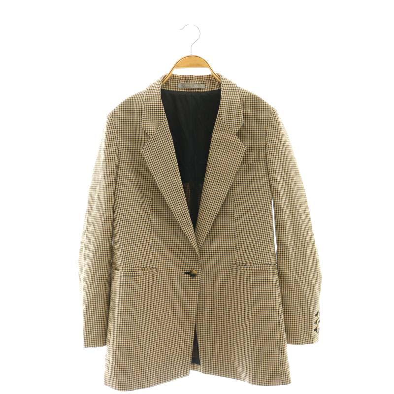 【中古】セオリーリュクス theory luxe 24AW CLOVE BEYRIN テーラードジャケット チェック柄 40 ベージ..