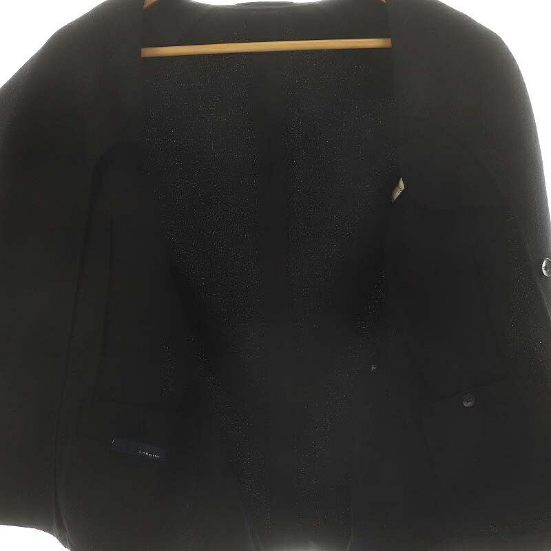 【中古】ラルディーニ LARDINI 背抜きダブルブレスレットジャケット テーラード ウール 44 黒 /MI ■OS ■AD メンズ 【ベクトル 古着】 250305