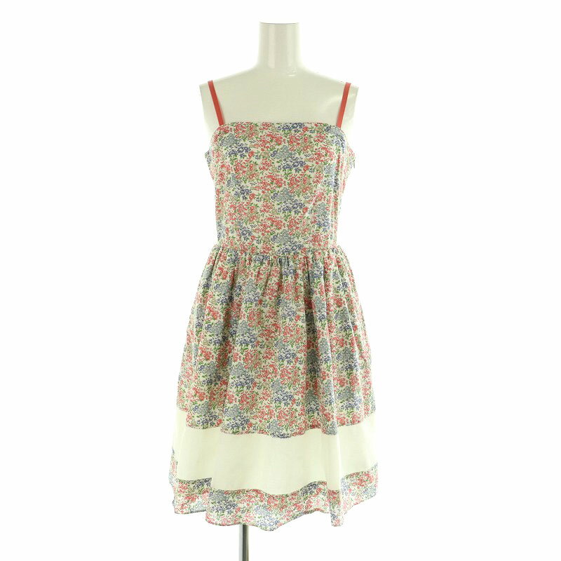 【中古】ジルバイジルスチュアート JILL by JILLSTUART Liberty フラワーキャミワンピース フレア シャーリング S ピンク /MY ■OS ■SH レディース 【ベクトル 古着】 250314