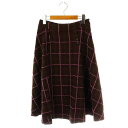 【中古】リフレクト Reflect フレアスカート ロング フレア チェック 9 茶 紫 緑 /NR ■OS レディース 【ベクトル 古着】 250311