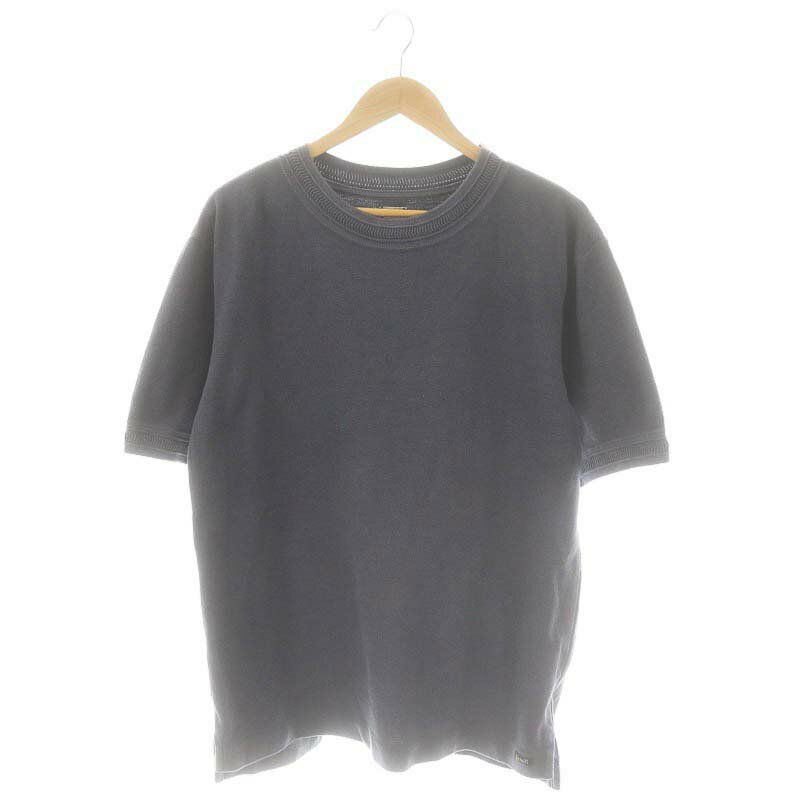 【中古】ヤヌーク YANUK 染め加工ショートスリーブTシャツ カットソー 半袖 L ネイビー /DO ■OS メンズ 【ベクトル 古着】 250313
