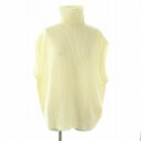 【中古】アンコキーヌ Anne Coquine ニットベスト ハイネック タートルネック M アイボリー /ES ■OS レディース 【ベクトル 古着】 250...