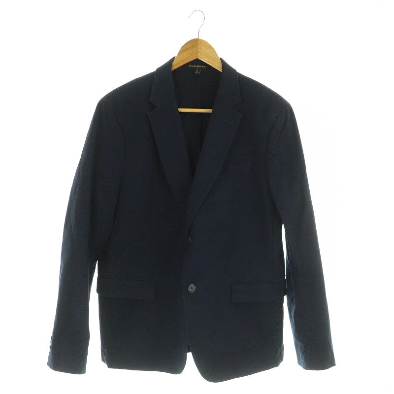 【中古】バナナリパブリック BANANA REPUBLIC テーラードジャケット 2B ストレッチ 42 ネイビー /MY ■OS メンズ 【ベクトル 古着】 250321