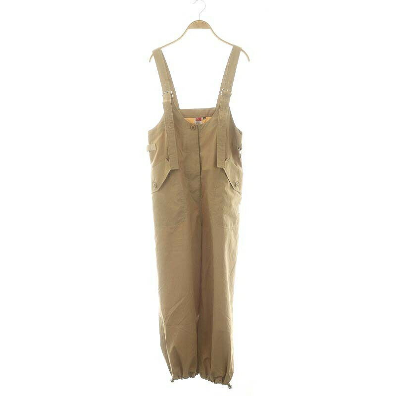 【中古】ダブルスタンダードクロージング ダブスタ DOUBLE STANDARD CLOTHING タスランタイプライターオールインワン サロペット ジョガーパンツ 38 ベージュ /DO ■OS レディース 【ベクトル 古着】 250321