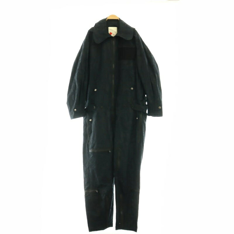 【中古】セヴシグ SEVESKIG PT-SV-NNA-1007刺繍オールインワン ロングパンツ 総柄 L 黒 /MI ■OS ■SH レディース 【ベクトル 古着】 250321