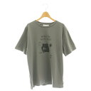 【中古】ジェラートピケオム GELATO PIQUE HOMME エイトロックワンポイントTシャツ カットソー クルーネック 半袖 L グレー /AT ■OS ...