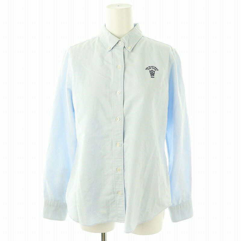 【中古】メーカーズシャツ カマクラ MAKER'S SHIRT 鎌倉 ボタンダウンシャツ 長袖 JP/13S ライトブルー..