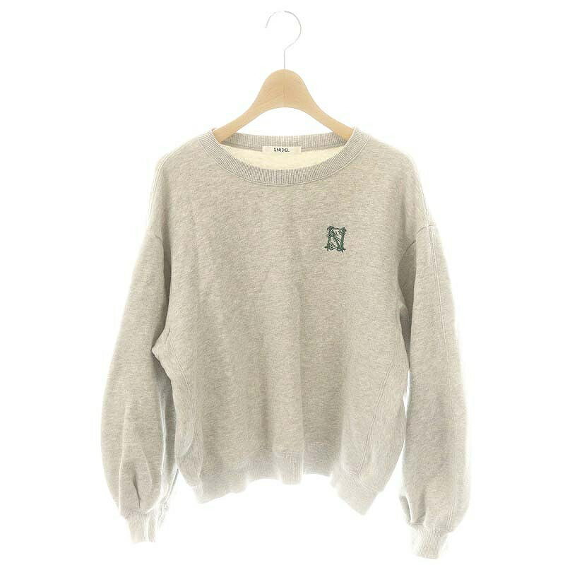 【中古】スナイデル SNIDEL 23SS オリジナルロゴスウェット トレーナー F 杢グレー /MI ■OS レディース 【ベクトル 古着】 250318