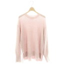【中古】ショコラフィネローブ chocol raffine robe 24SS ラメ糸ミックスニットプルオーバー セーター 長袖 F ピンク /DF ■OS レディース 【ベクトル 古着】 250327(4)