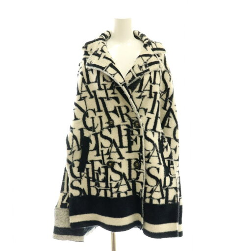 【中古】エリザベッタフランキ ELISABETTA FRANCHI ロゴ 総柄 ケープ コート 40 黒 オフホワイト /MI ■OS レディース 【ベクトル 古着】 250321 【中古】エリザベッタフランキ ELISABETTA FRANCHI ロゴ 総柄 ケープ コート 40 黒 オフホワイト /MI ■OS レディース 【ベクトル 古着】 250321