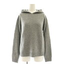 【中古】セオリー Theory 23AW LANA CASH SLIM HOODIE プルオーバー ニットパーカー 長袖 カシミヤ混 S グレー /ES ■OS レディース 【ベクトル 古着】 250321