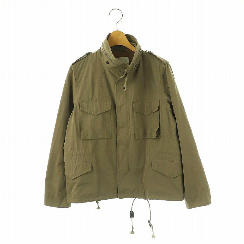 【中古】アッパーハイツ upper hights ARMY THE MILITARY PARKA ミリタリージャケット 0 カーキベージュ /MI ■OS レディース 【ベクトル 古着】 250402