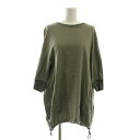 【中古】ヴェルメイユ パー イエナ VERMEIL par iena 24SS ドローコード 天竺Tシャツ カットソー チュニック カーキ /MI ■OS レディース 【ベクトル 古着】 250403