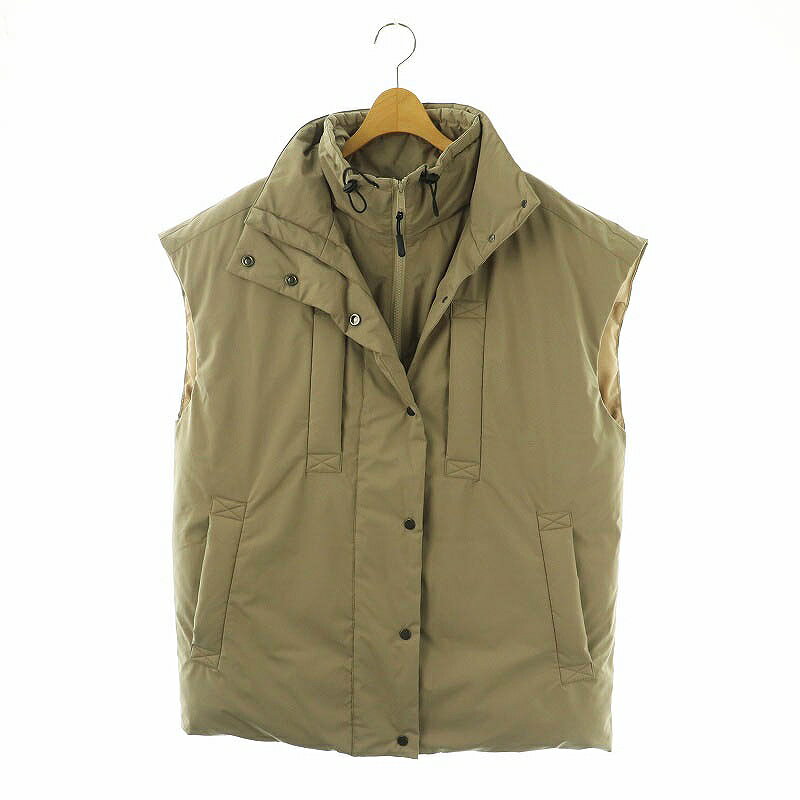 【中古】ダブルスタンダードクロージング ダブスタ DOUBLE STANDARD CLOTHING ダウンベスト F ベージュ /MI ■OS レディース 【ベクトル 古着】 250327
