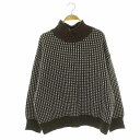 【中古】スタディオクリップ Studio Clip ニット セーター 総柄 L ダークブラウン マルチカラー /DO ■OS ■GY39 ■AX レディース 【ベクトル 古着】 250328(4)