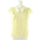 【中古】ジルバイジルスチュアート JILL by JILLSTUART ロングカラーラッフルレースブラウス プルオーバー FR イエロー /HK ■OS レディース 【ベクトル 古着】 250401(4)