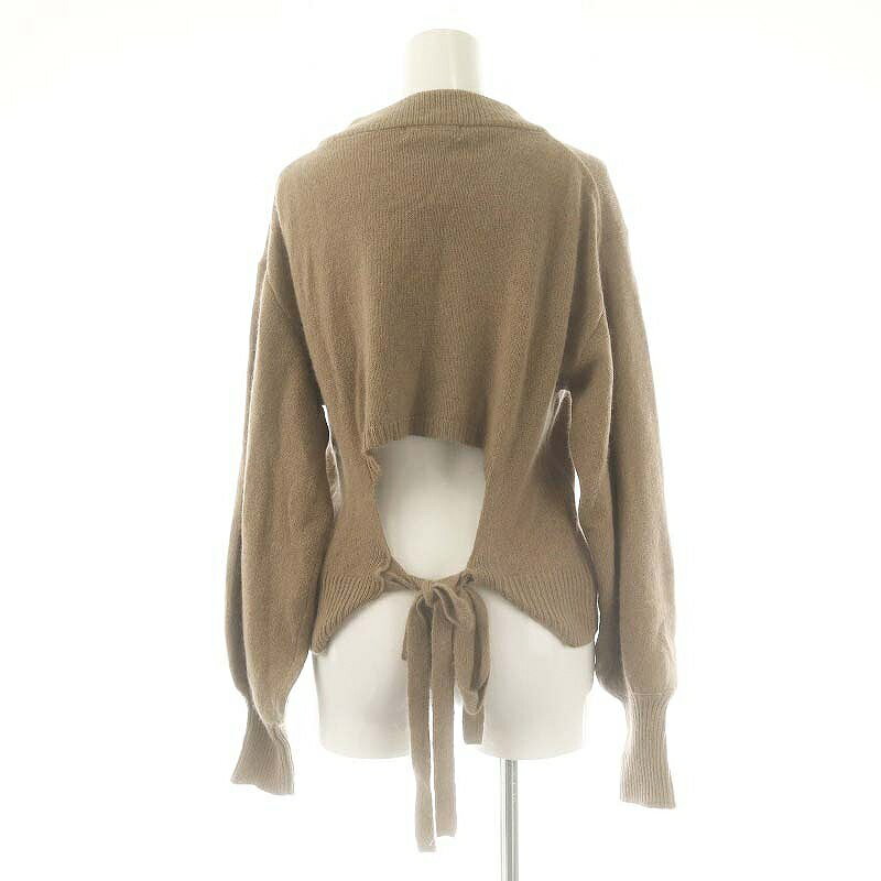 【中古】フーズフーチコ who's who Chico バックリボンセーター ニット ショート F 茶 ブラウン /SS ■OS ■GY39 ■AX レディース 【ベクトル 古着】 250422