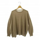 【中古】サクラ SAKULA SUPIMA CASHMERE TOP ニット セーター カシミヤ混 38 ベージュ /DO ■OS レディース 【ベクトル 古着】 250404