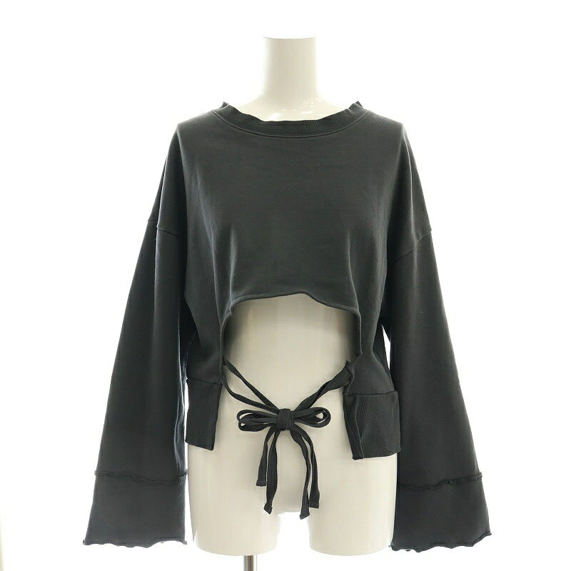 【中古】ディスコート Discoat トレーナー スウェット サイドリボン F グレー /AT ■OS ■GY139 ■AX レディース 【ベクトル 古着】 2...