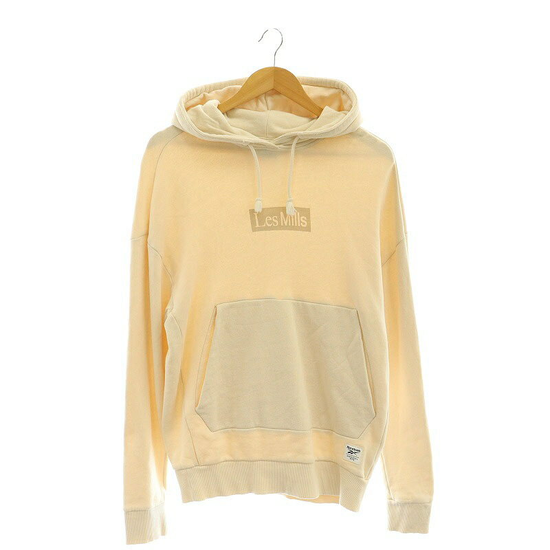 【中古】リーボック Reebok パーカー プルオーバー ロゴ S アイボリー /AT ■OS ■GY139 ■AX メンズ 【ベクトル 古着】 250404