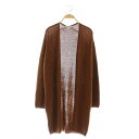 【中古】オペークドットクリップ OPAQUE.CLIP カーディガン ニット ロング 長袖 前開きトッパー L 茶 ブラウン /AT ■OS ■GY139 ■AX レディース 【ベクトル 古着】 250404