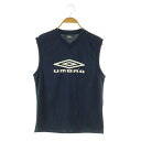 【中古】アンブロ UMBRO GACH1 DRY-SONIXノースリーブインナーシャツ タンクトップ Vネック プリント M-L ネイビー /MY ■OS ■S...