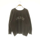 【中古】アメリカーナ AMERICANA AMERCANA刺繍スウェット トレーナー クルーネック カーキ /AT ■OS レディース 【ベクトル 古着】 25...