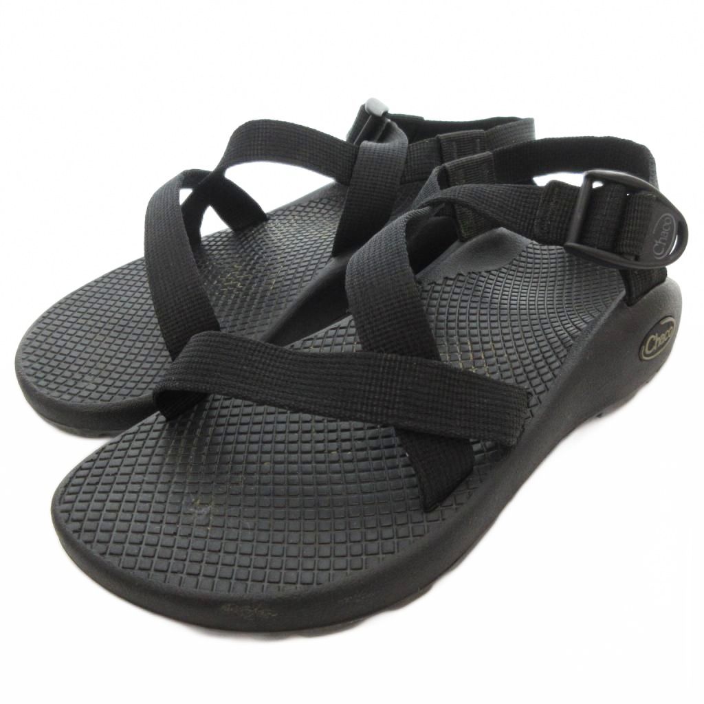 【中古】チャコ Chaco スポーツサンダル ベルクロ ロゴ 黒 ブラック /JS レディース 【ベクトル 古着】 250829