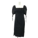 【中古】ハーリップトゥ Herlipto 2Way Eyelet Lace Summer Dress ワンピース ロング丈 マキシ丈 半袖 バックファスナー リネン M 黒 ブラック /YQ ■OS ■PN レディース 【ベクトル 古着】 250512(4)