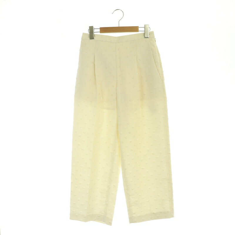 【中古】スタニングルアー STUNNING LURE ドットタックパンツ 0 オフホワイト /NR ■OS ■SH ■PN レディース 【ベクトル 古着】 250520