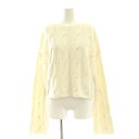 【中古】ミューズ ドゥーズィエム クラス MUSE de Deuxieme Classe 23AW JOYFUL ケーブルプルオーバー ニット セーター クロップド カシミヤ混 オフホワイト /DO ■OS レディース 【ベクトル 古着】 250411(4)