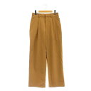 【中古】ミラオーウェン Mila Owen 23AW センタープレスロングパンツ ストレート スラックス 1 茶 ブラウン /AT ■OS レディース 【ベクトル 古着】 250417