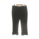 【中古】トゥービーシック TO BE CHIC リボン クロップドパンツ フリル 40 ブラック /ES ■OS ■SH レディース 【ベクトル 古着】 250417(4)
