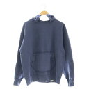 【中古】キャプテン サンシャイン KAPTAIN SUNSHINE ×New ManualAfter Hoodie Sweatスウェット パーカー プルオーバー ネイビー /HK ■OS メンズ 【ベクトル 古着】 250415