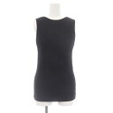 【中古】ミラオーウェン Mila Owen 23SS 2WAY シルク混ステッチワークニットタンクトップ ニット リブ 0 黒 ブラック /ES ■OS ■PN レディース 【ベクトル 古着】 250425(4)